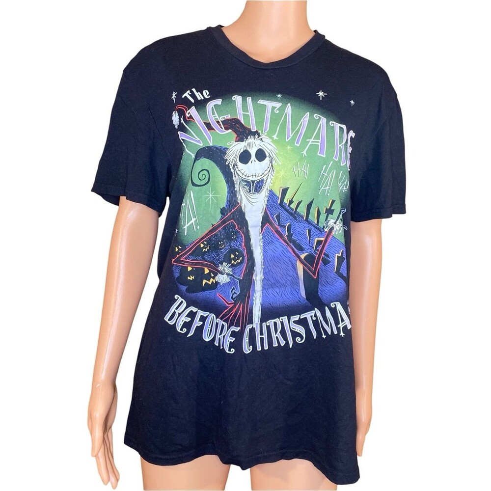 The Nightmare Before Christmas Jack Skellington Graphic Tee Tim Burton Disney Lg